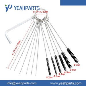 Carburetor Adjusting Tool Cleaning Brush Kit for 2-Cycle Small Engine for Walbro Zama Carburetor Cleaning Brush Kit